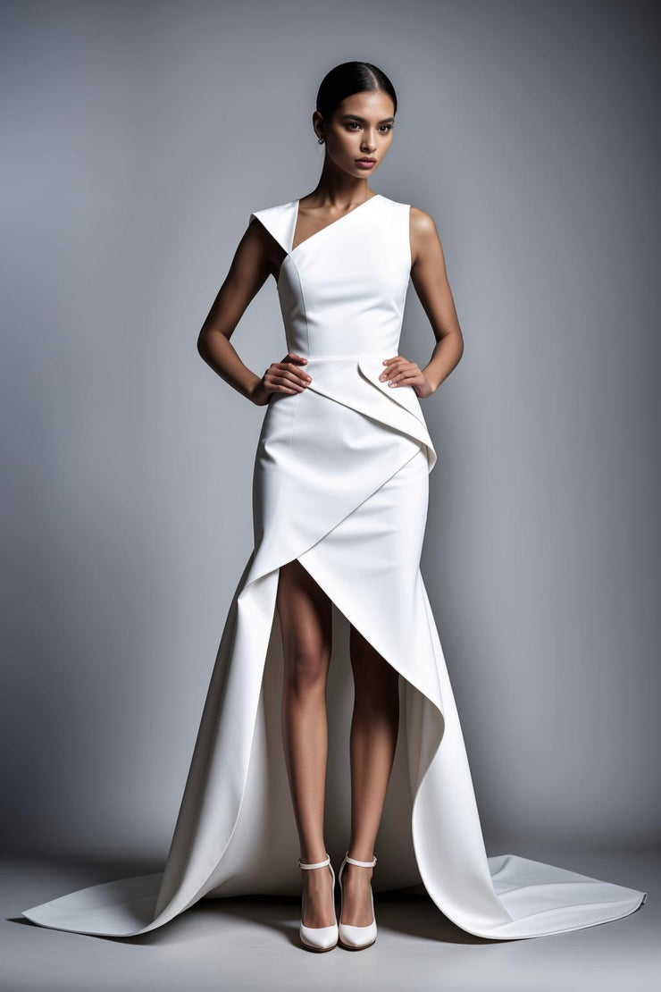 White Maxi Dress with Ruffles
