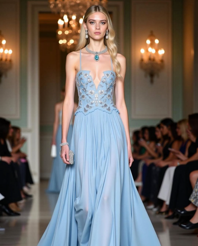 Isabella Handmade Chiffon Gown