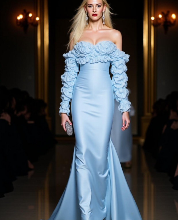 Selia Off-Shoulder Satin Dress