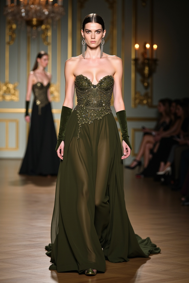 Sia Strapless Handmade Gown