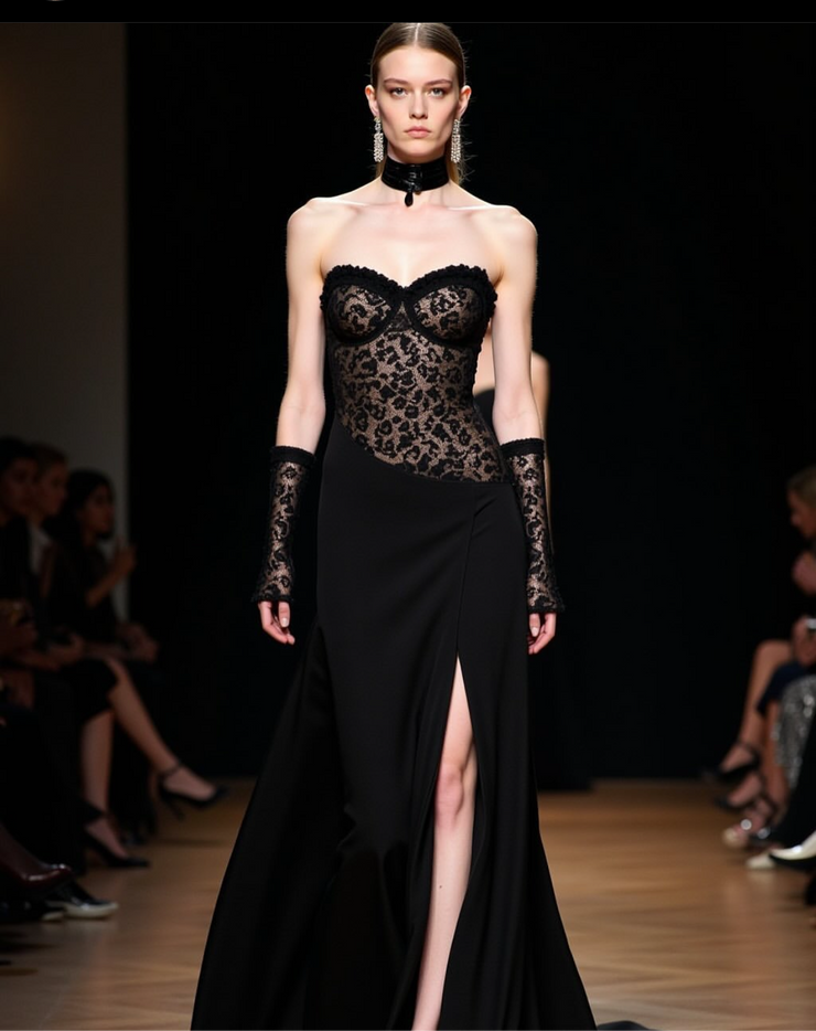 Amora Strapless Black Dress