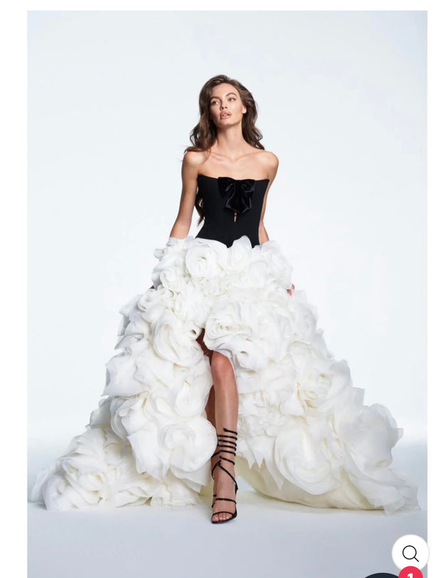 Custom dress organza rose half amount