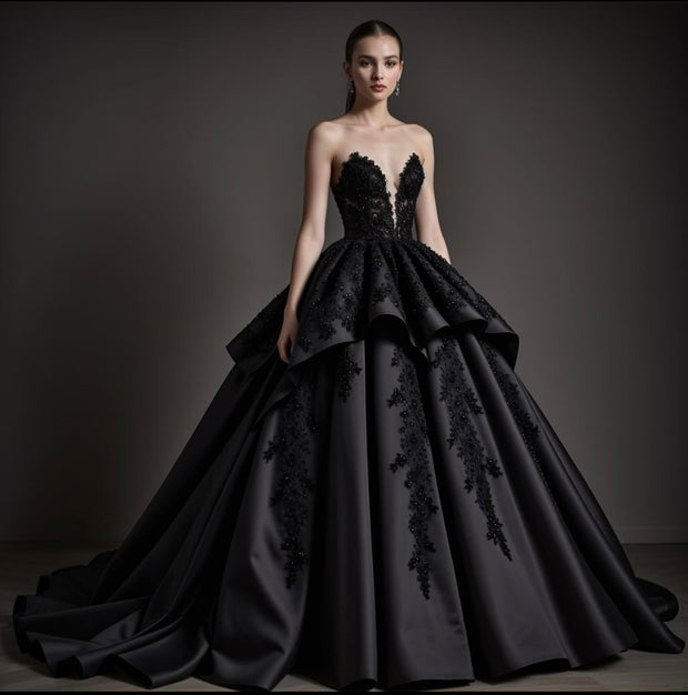 Gaina Black Gown