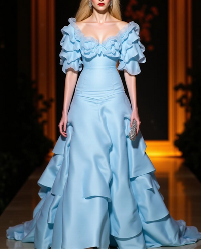 Margot Ruffeled Gown