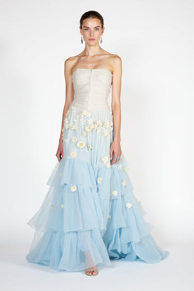 SHEIL BABY BLUE OMRE GOWN