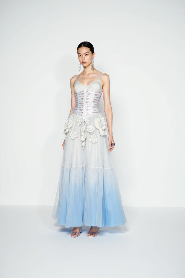 HIRA BABY BLUE OMBRE GOWN