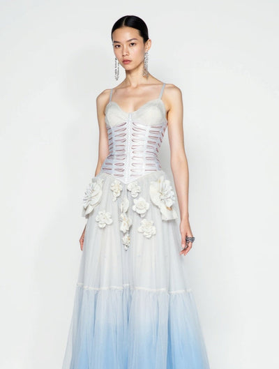 HIRA BABY BLUE OMBRE GOWN