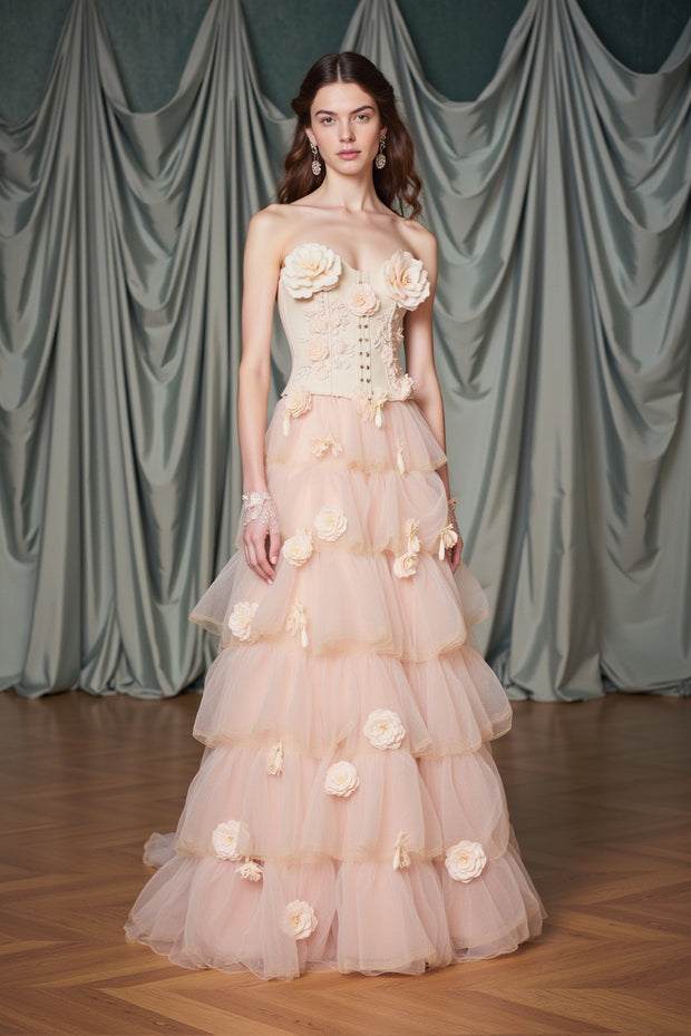 Etolie 3D Handmade Flowers Dress