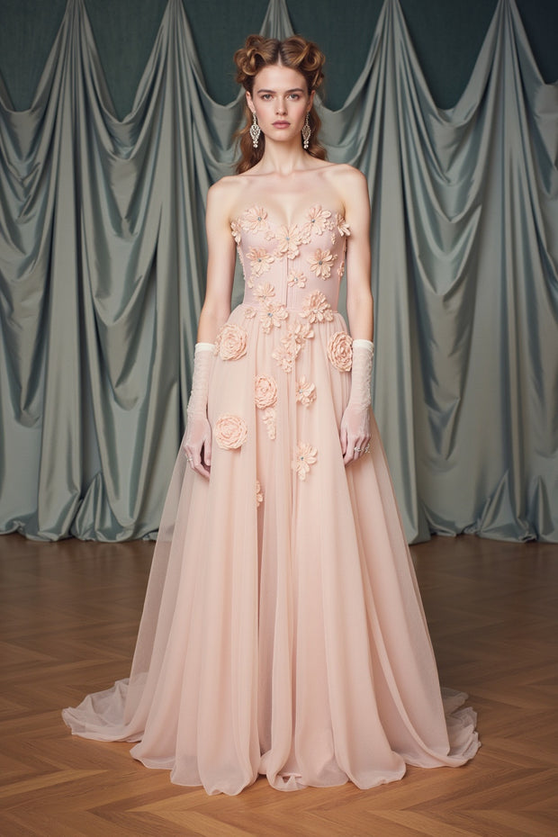 Asolia 3D Flower Poudre Dress