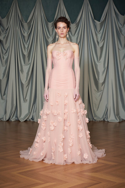 Diana Handmade Flower Tulle Gown