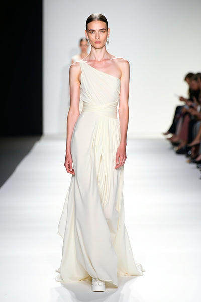 Natalie One-Shoulder Chiffon Gown