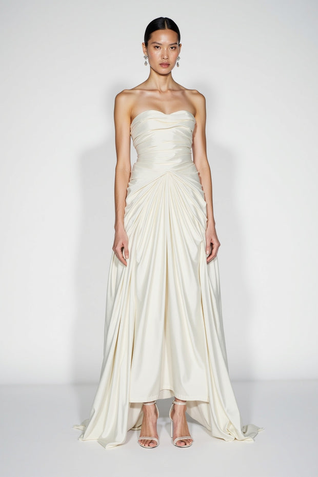 Josy Strapless Drapped Gown