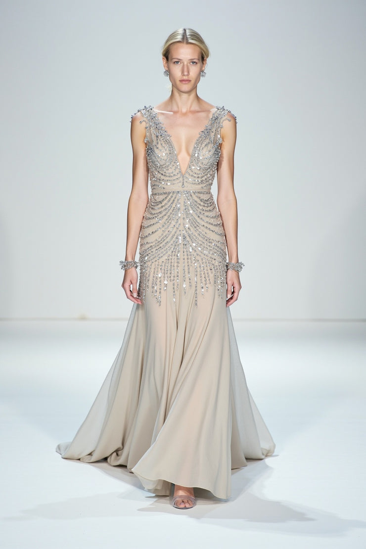 Yulia Handmade 3D Crystals Gown