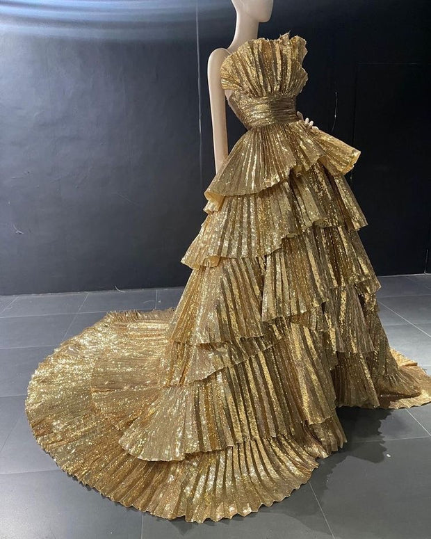 Mira Gold Gown