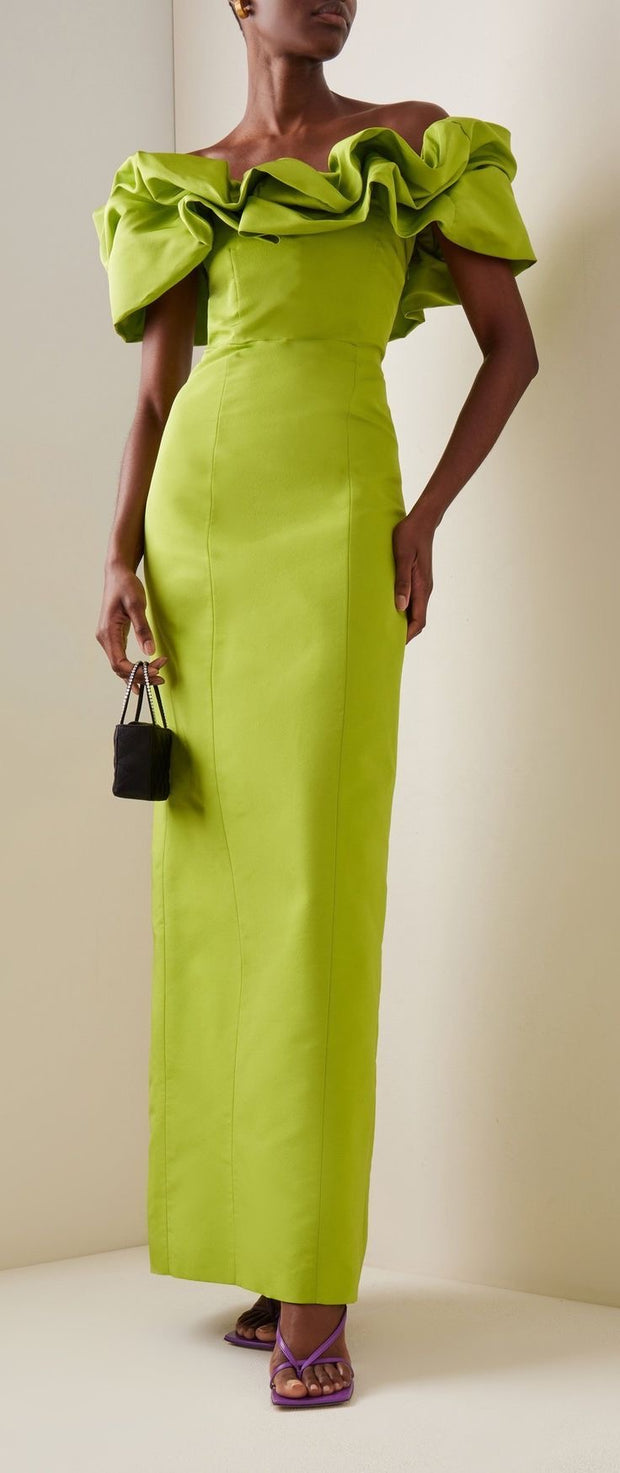 Etta Off-The-Shoulder Silk Gown