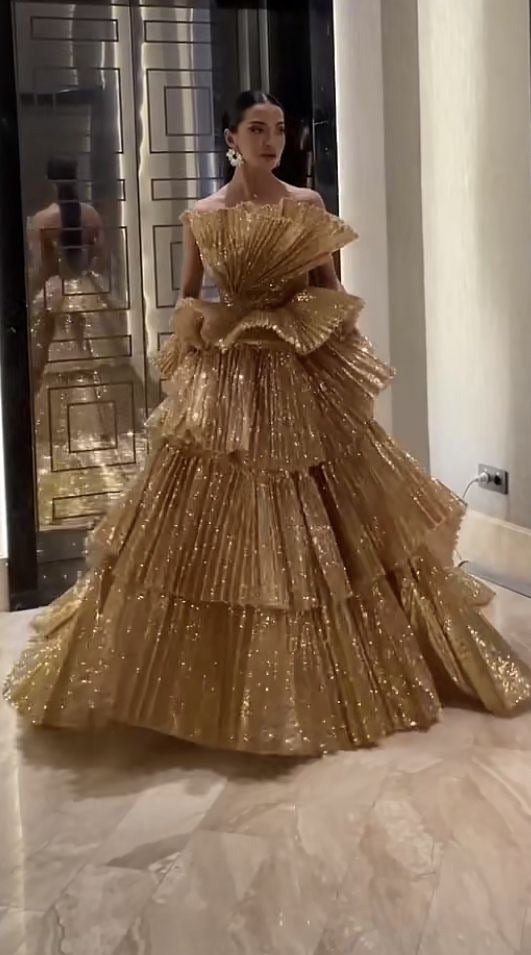 Mira Gold Gown