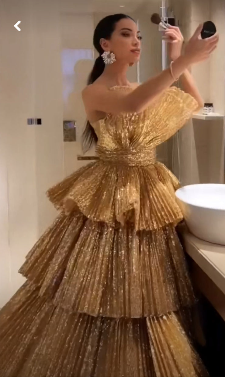 Mira Gold Gown