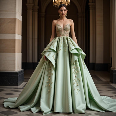 Hera Pistachio Gown