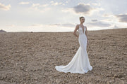 V-neck Strapless Mermaid Gown - Amelie Baku Couture