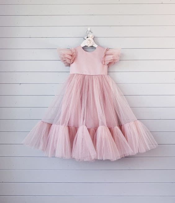 Flower girl dress with air wings - Amelie Baku Couture