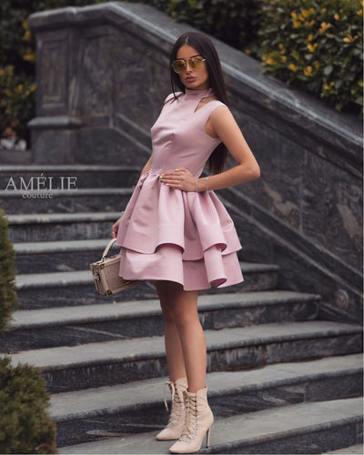 Pink Taffeta Dress from Bloom collection - Amelie Baku Couture