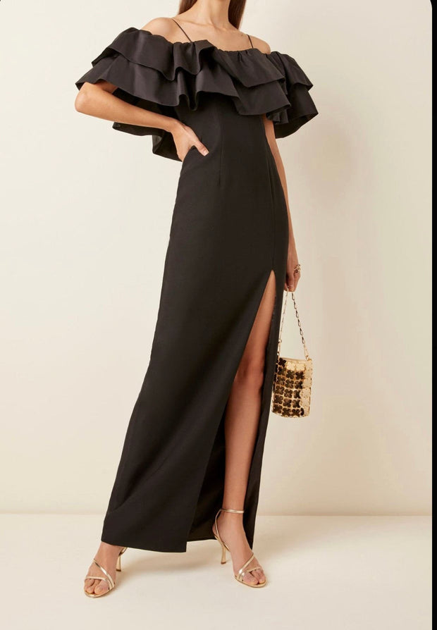 Off the Shoulder Elegant Evening Dress - Amelie Baku Couture
