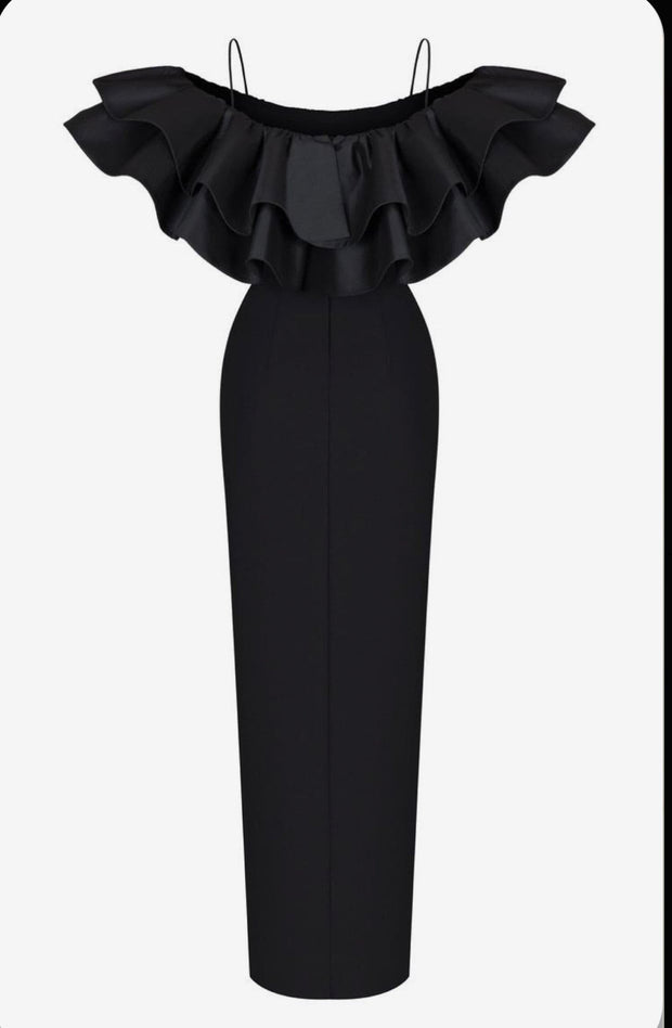 Off the Shoulder Elegant Evening Dress - Amelie Baku Couture