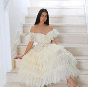 Charming off-the-shoulder dress - Amelie Baku Couture