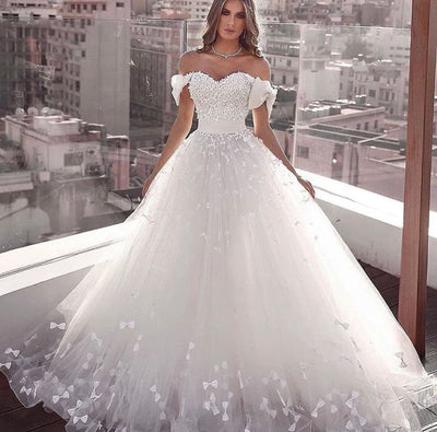 Off-the-Shoulder Ball Gown - Amelie Baku Couture
