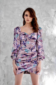 Semi-Sweetheart Mid-length Sleeve Mini Dress from Bloom collection - Amelie Baku Couture
