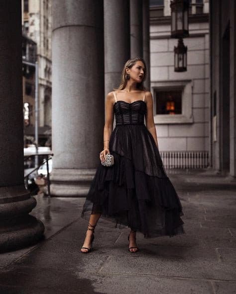 Sultry straight neckline dress - Amelie Baku Couture