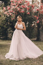 Tulle Sweetheart handmade Wedding Dress - Amelie Baku Couture