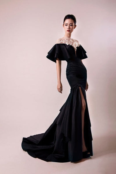 Elegant Mermaid Dress - Amelie Baku Couture