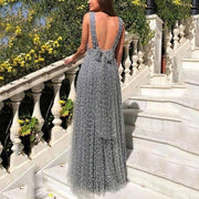 A-line gown with V-neckline - Amelie Baku Couture
