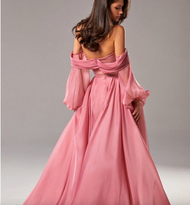Dusty Rose Organza Gown