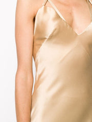 Gold-tone silk maxi dress - Amelie Baku Couture
