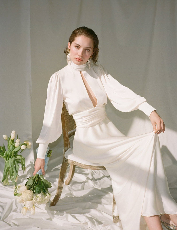Ivory Maxi Dress - Amelie Baku Couture