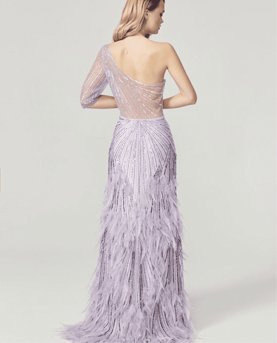 Lilac Feather Gown