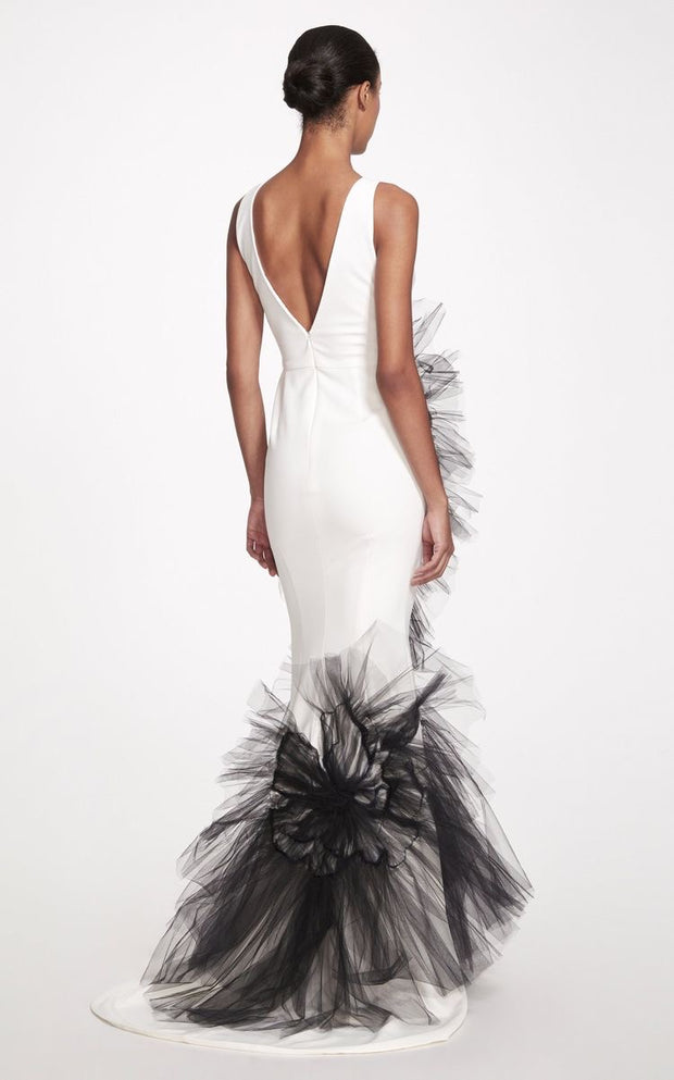 Anna Black & White Gown