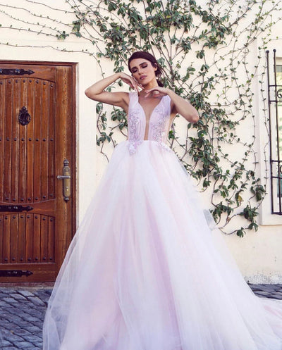 Lilac Tulle Gown - Amelie Baku Couture