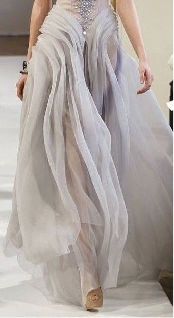 Seville Grey Organza Gown