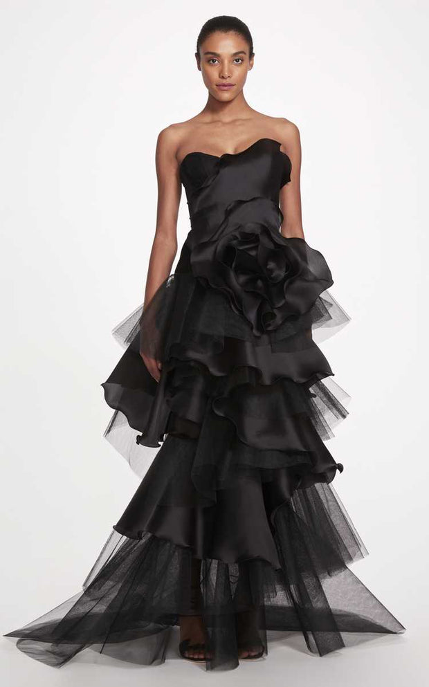 Strapless Organza Gown