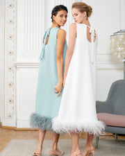 Ostrich Feather Dress - Amelie Baku Couture