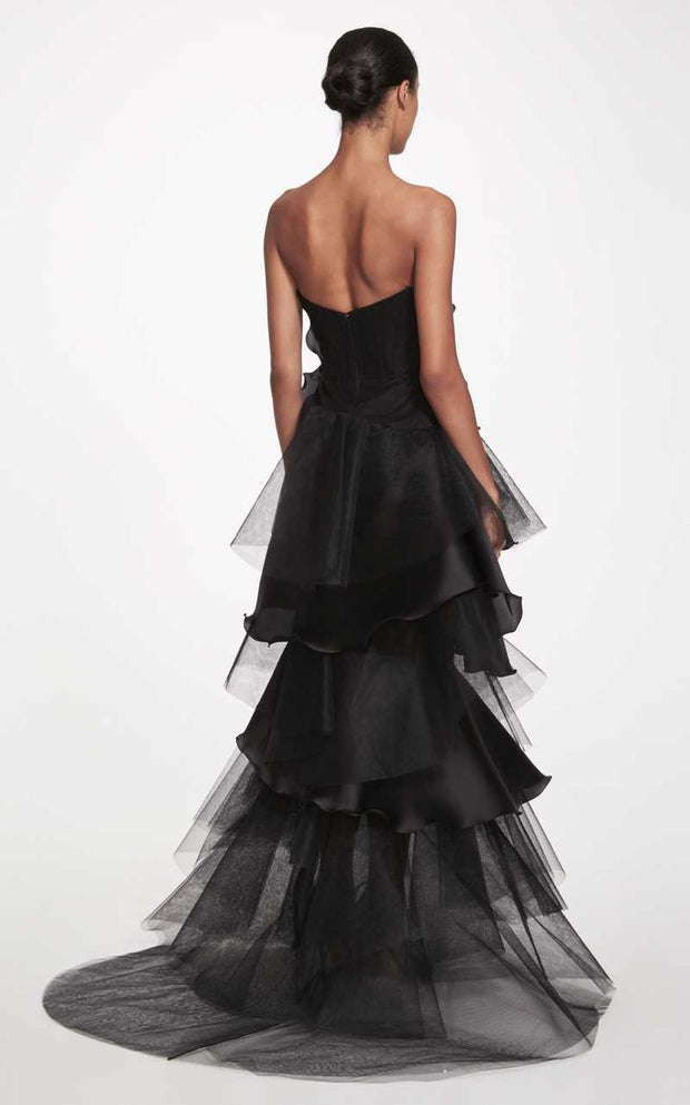 Strapless Organza Gown