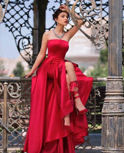 Emily detachable red sheath dress - Amelie Baku Couture