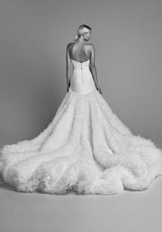 Ruffled Mermaid Bridal - Amelie Baku Couture