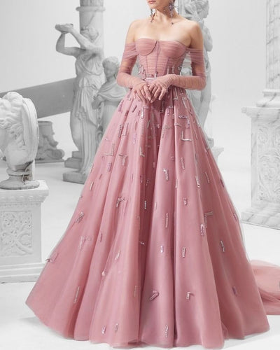 Dusty Pink Handmade Gown