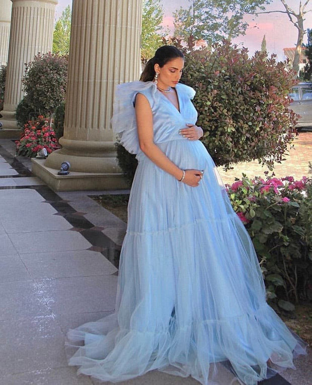 SKYLA MATERNITY GOWN - Amelie Baku Couture