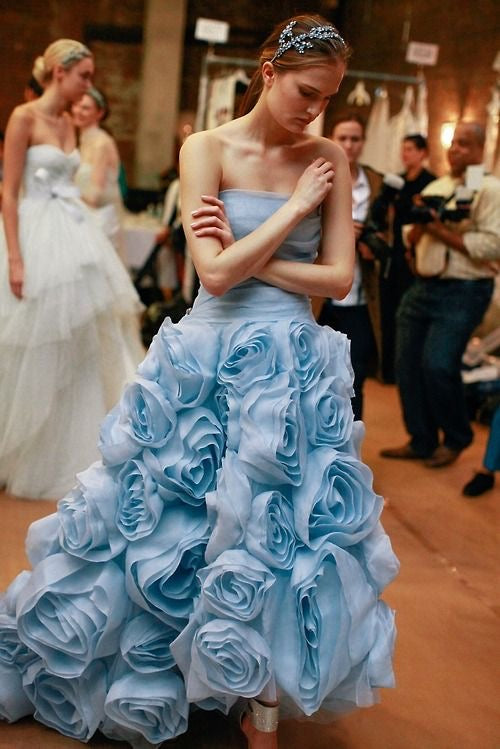 Baby Blue Strapless Gown