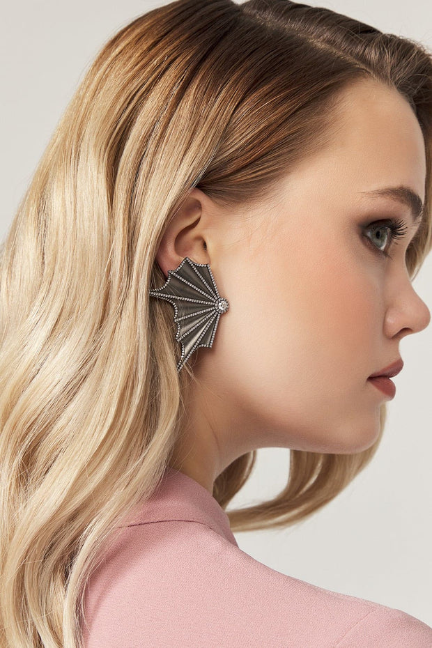 Alyssa 14K Wing Earring - Amelie Baku Couture